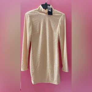 NWT NBD nude sequin mini dress